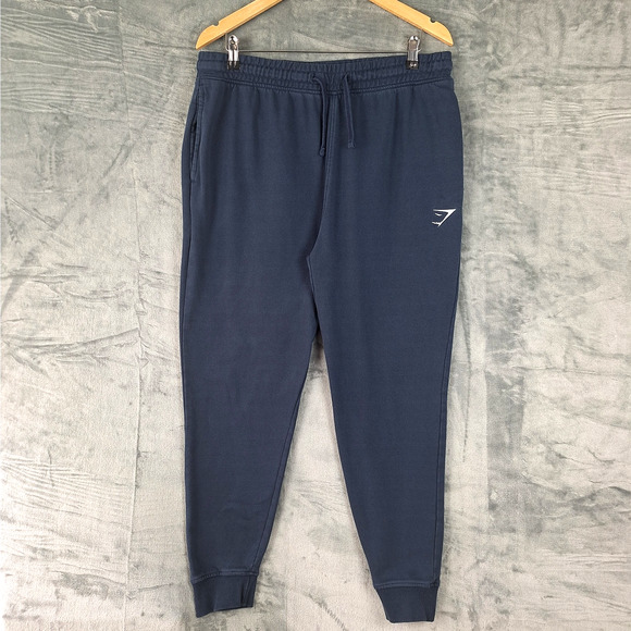 Gymshark‎ Pants XL Blue Crest Joggers Slim Fit Sweatpants Gym Workout Running - Picture 1 of 9